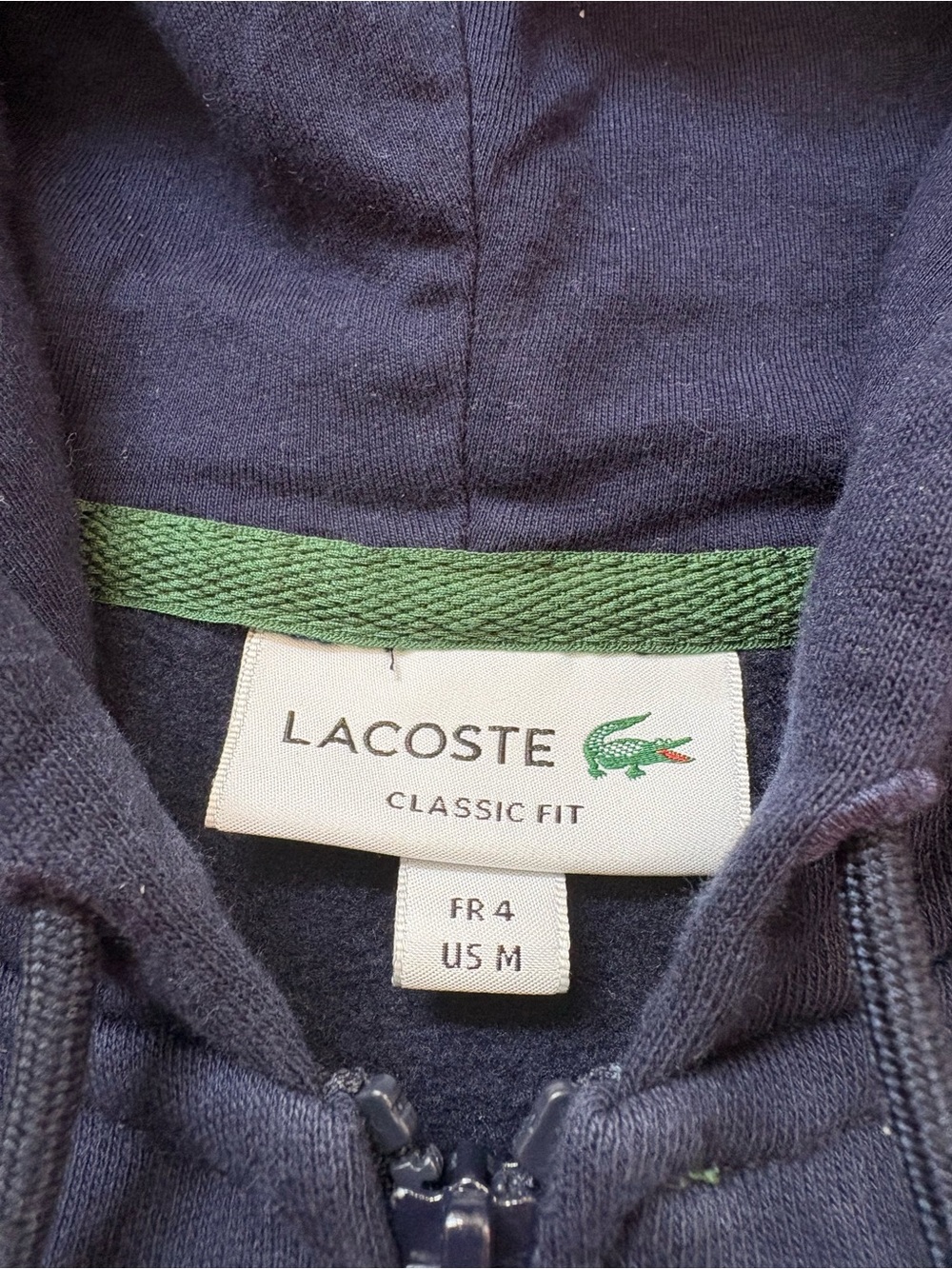 Lacoste Men’s Zip-Up Hoodie with Logo - Picture 4 of 7